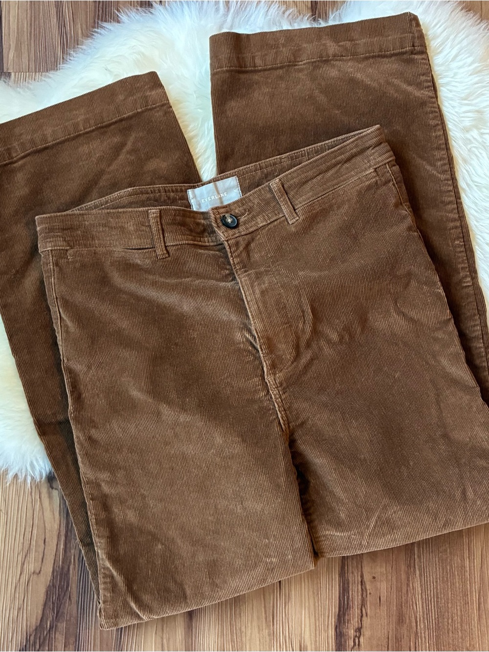Everlane Brown Corduroy Straight Leg Pants • Size 10